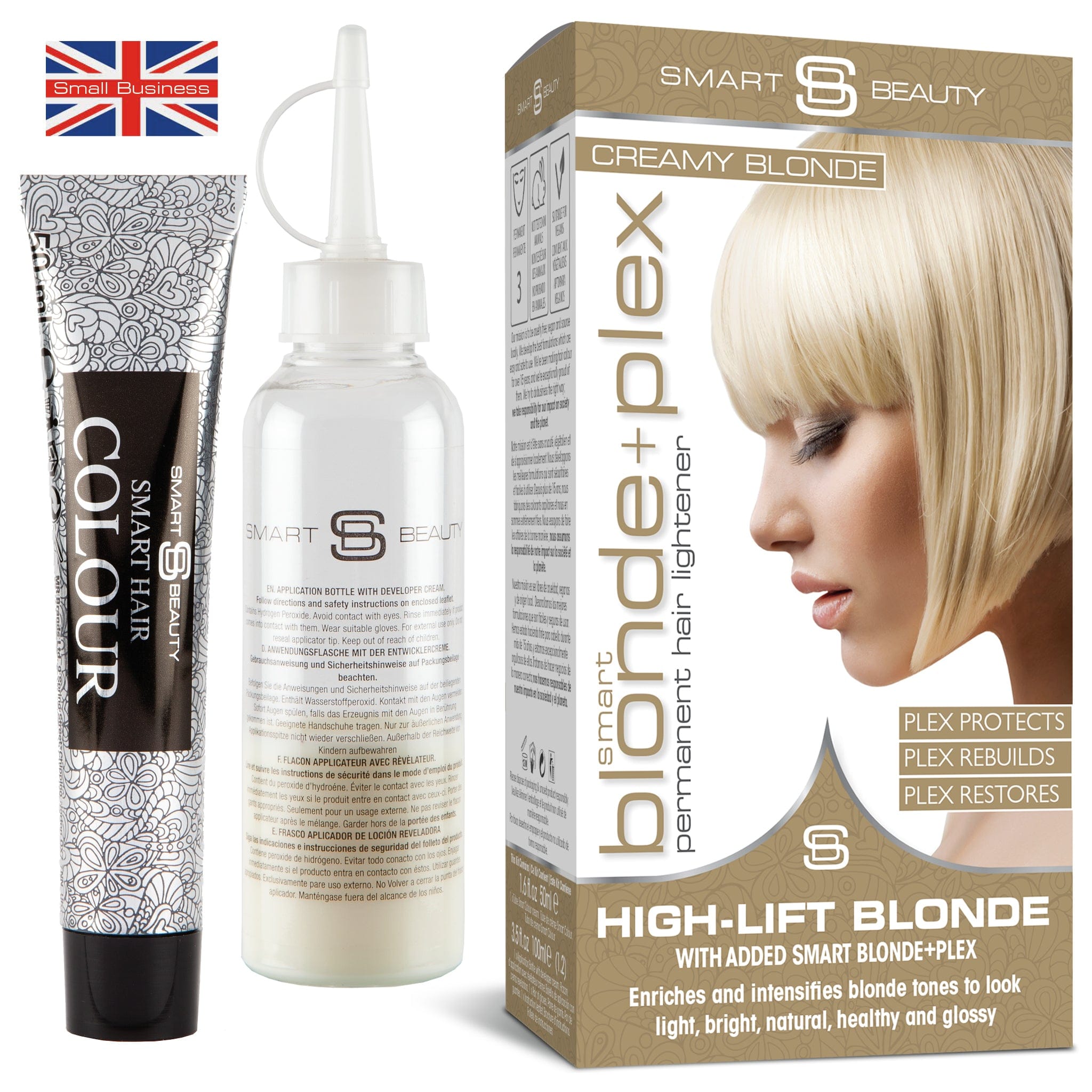 Creamy Blonde Hair Dye with added Plex Hair Care Conditioner, Permanent Hair Colour