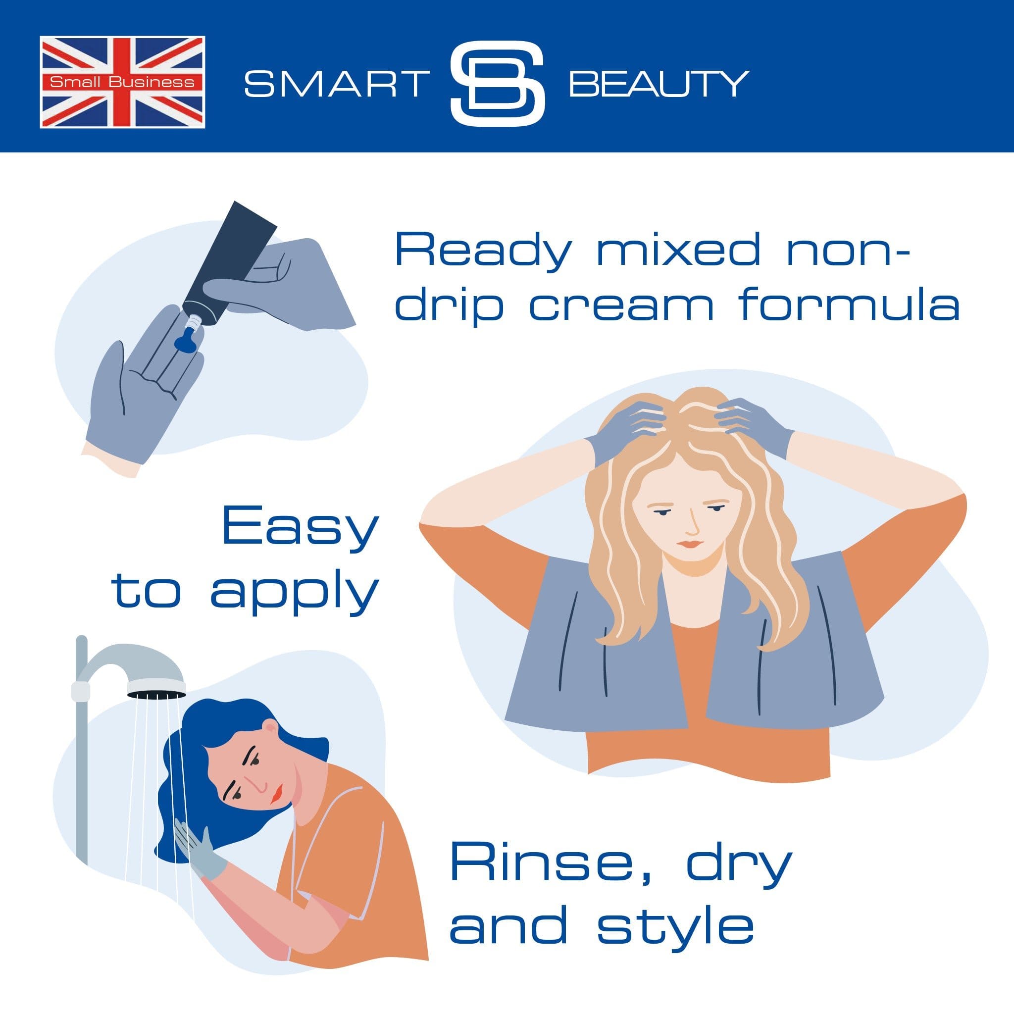 Electric Blue Vibrant Semi-permanent Hair Colour