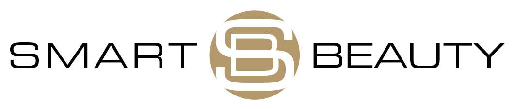 Smart Beauty logo with a stylized letter 'B' in gold on a black background